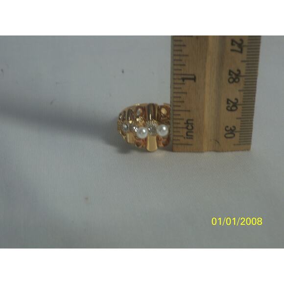 Tri color gold silver 4pc necklace set, wedding MOB bridal prom party necklace - Picture 5 of 9